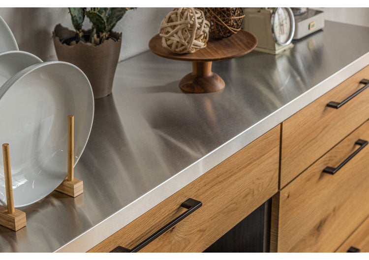 キッチンカウンター 日本製 幅180cm ゴミ箱 ダストボックス テーブル 引き出し おしゃれ ナチュラル 木目調 キッチン収納 キッチンカウンター カウンターワゴン 食器棚 キッチンボード(代引不可)