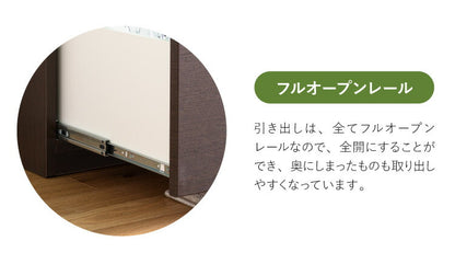 キッチンカウンター 120 間仕切り 背面化粧仕上げ 完成品 幅120cm 鏡面 モイス加工 コンセント付き キッチン 収納 シンプル ナチュラル 食器棚 テーブル レンジ台 レンジラック ブラウン ホワイト (代引不可)