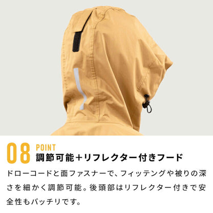 レインコート 自転車 男女兼用 レインポンチョ ロング丈+前開きフルジッパー メンズ レディース フリーサイズ リュック 通勤 通学 ポンチョ レインウェア 雨具 サイクルモードハイポンチョ 7441(代引不可)