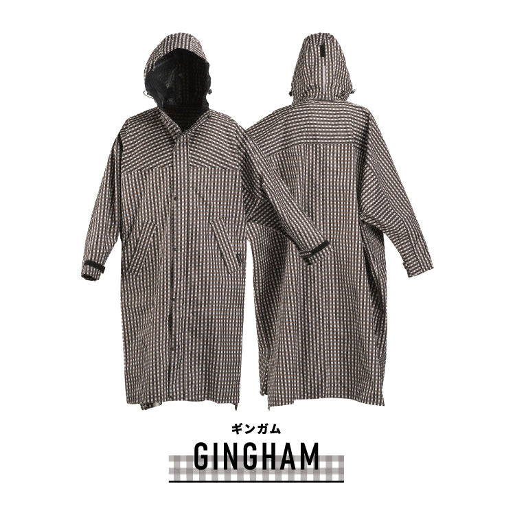 レインコート 自転車 男女兼用 レインポンチョ ロング丈+前開きフルジッパー メンズ レディース フリーサイズ リュック 通勤 通学 ポンチョ レインウェア 雨具 サイクルモードハイポンチョ 7441(代引不可)