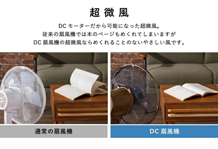 エスケイジャパン DC扇風機 SKJ-K309DC8-W ホワイト DCモーター搭載 8の字首振り扇風機 風量調節8段階 リビング扇風機