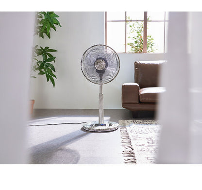 扇風機 DC扇風機 大理石調 リモコン式 8の字首振り 立体首振り 5枚羽根 風量8段階 30cm 静音 省エネ タイマー機能付 リモコン付き おしゃれ リビング扇風機 リビングファン