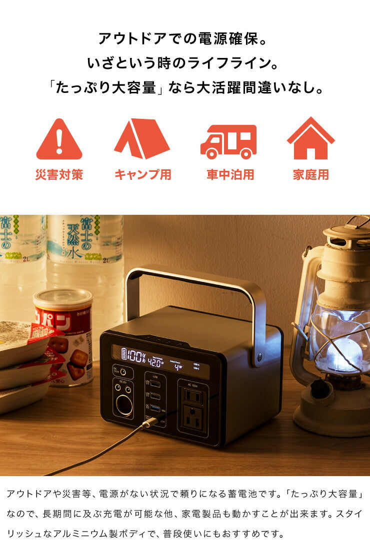 ポータブル電源 300Wh 大容量 8000mAh 家庭用 小型 正弦波 AC電源 防災 災害 キャンプ アウトドア 車中泊 蓄電池 非常用電源 充電池 バッテリー 発電機 充電器 エスケイジャパン SKJ-MT300SB