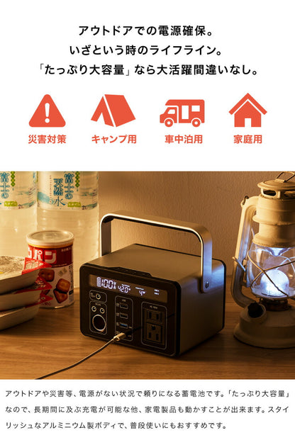 ポータブル電源 300Wh 大容量 8000mAh 家庭用 小型 正弦波 AC電源 防災 災害 キャンプ アウトドア 車中泊 蓄電池 非常用電源 充電池 バッテリー 発電機 充電器 エスケイジャパン SKJ-MT300SB