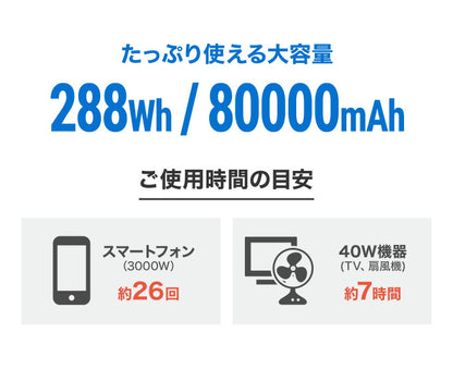 ポータブル電源 300Wh 大容量 8000mAh 家庭用 小型 正弦波 AC電源 防災 災害 キャンプ アウトドア 車中泊 蓄電池 非常用電源 充電池 バッテリー 発電機 充電器 エスケイジャパン SKJ-MT300SB