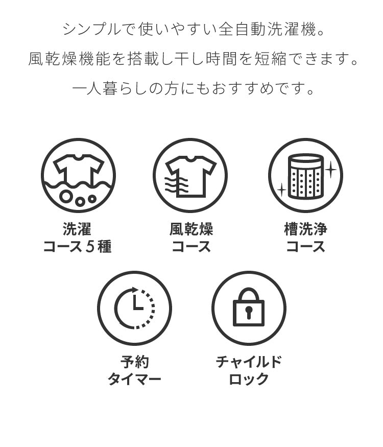 simplus シンプラス 全自動洗濯機 6.5kg SP-WM65WH 風乾燥機能付 ホワイト 縦型 一人暮らし 部屋干し 新生活 洗濯機 全自動 洗濯(代引不可)