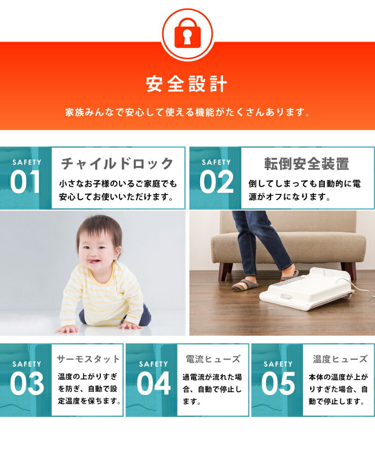 パネルヒーター 人感センサー付き 2段階(1200W/600W) セラミックファンヒーター GPW-H1206-W ホワイト PTCヒーター コンパクト スリム simplus シンプラス