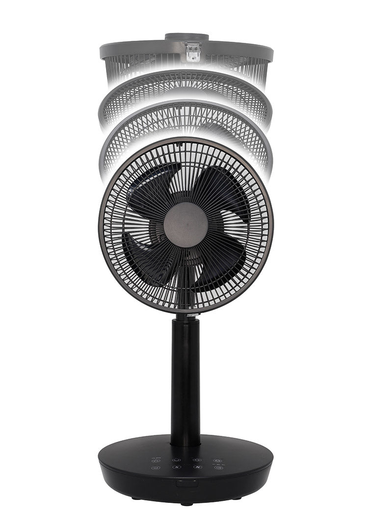 逆回転式扇風機 サーキュレーター DC扇風機 リビング扇風機 木目調 ブラック 送風 逆回転 静音 空気循環 オールシーズン DCモーター