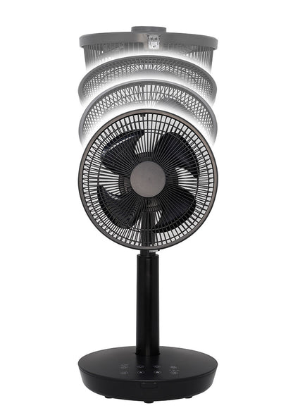 逆回転式扇風機 サーキュレーター DC扇風機 リビング扇風機 木目調 ブラック 送風 逆回転 静音 空気循環 オールシーズン DCモーター