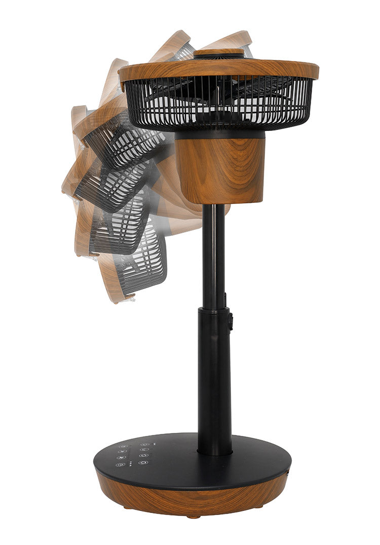 逆回転式扇風機 サーキュレーター DC扇風機 リビング扇風機 木目調 ブラック 送風 逆回転 静音 空気循環 オールシーズン DCモーター