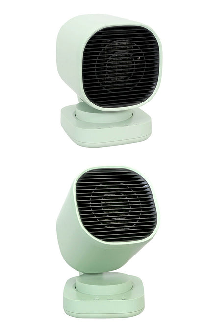 エスケイジャパン PTCヒーター SKJ-SY02PTC アイボリー グリーン 自動首振り 角度調節 小型 コンパクト 暖房