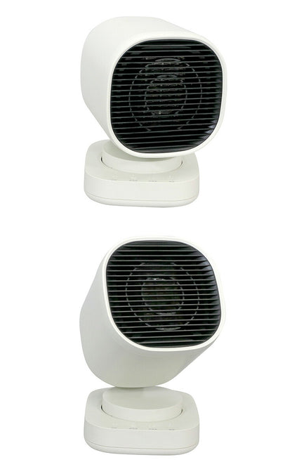 エスケイジャパン PTCヒーター SKJ-SY02PTC アイボリー グリーン 自動首振り 角度調節 小型 コンパクト 暖房