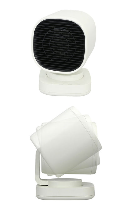 エスケイジャパン PTCヒーター SKJ-SY02PTC アイボリー グリーン 自動首振り 角度調節 小型 コンパクト 暖房