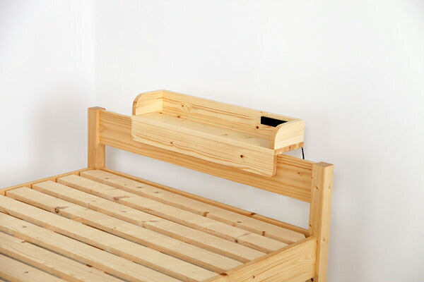 天然木 すのこベッド すのこベッド用棚 幅60cm パイン材 木目調 おしゃれ 北欧 宮棚 ヘッドボード セミシングルサイズ セミシングル ラック(代引不可)