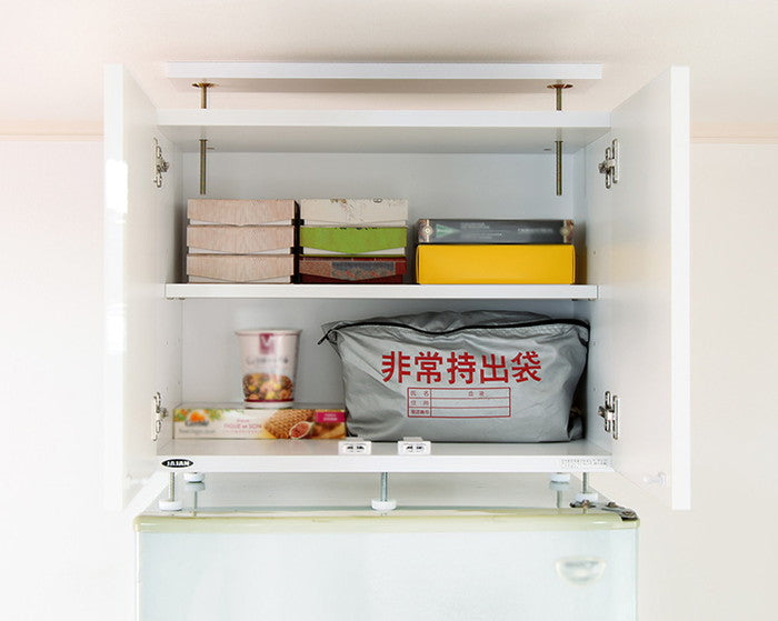 冷蔵庫上 突っ張り 日本製 冷蔵庫上 つっぱり 収納 ハイタイプ 転倒防止 天井つっぱり 上置き 幅60 つっぱりラック 国産 冷蔵庫ラック 地震(代引不可)