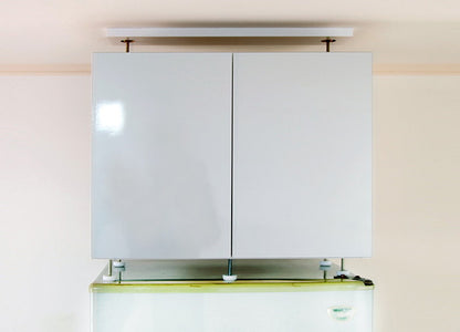 冷蔵庫上 突っ張り 日本製 冷蔵庫上 つっぱり 収納 ハイタイプ 転倒防止 天井つっぱり 上置き 幅60 つっぱりラック 国産 冷蔵庫ラック 地震(代引不可)