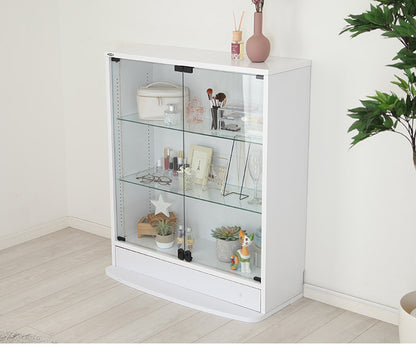 コレクションラック ユニール コレクションケース ディスプレイ ガラスケースユニール 幅83cm奥行29cm 本体 ロータイプ SCR-8329L(代引不可)