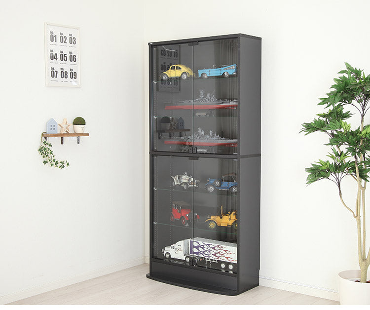 コレクションラック ユニール コレクションケース ディスプレイ ガラスケースユニール 幅83cm奥行29cm 本体 ハイタイプSCR-8329LH(代引不可)