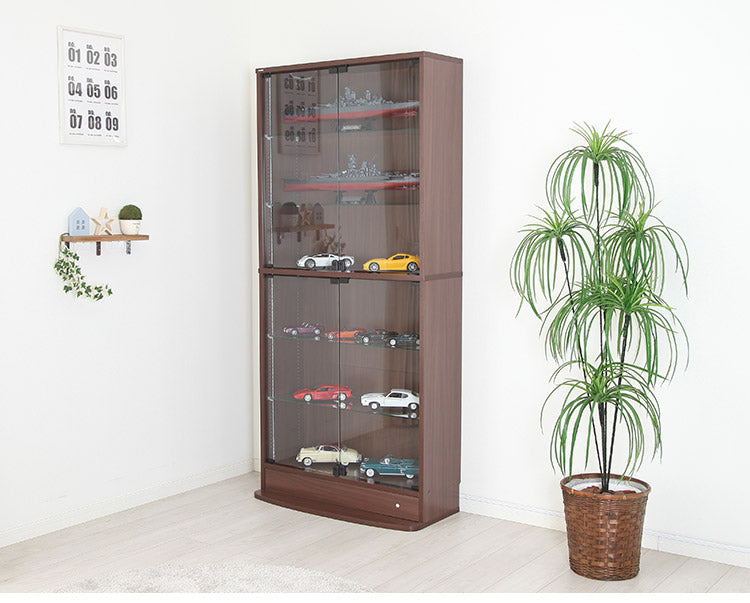 コレクションラック ユニール コレクションケース ディスプレイ ガラスケースユニール 幅83cm奥行29cm 本体 ハイタイプSCR-8329LH(代引不可)