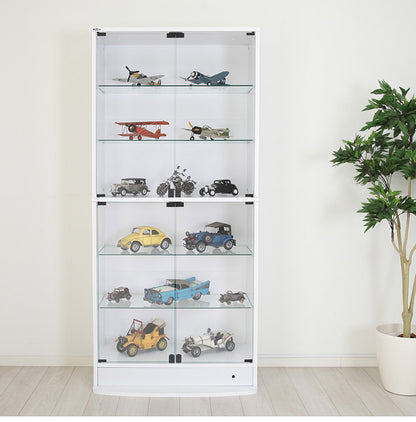 コレクションラック ユニール コレクションケース ディスプレイ ガラスケースユニール 幅83cm奥行29cm 本体 ハイタイプSCR-8329LH(代引不可)