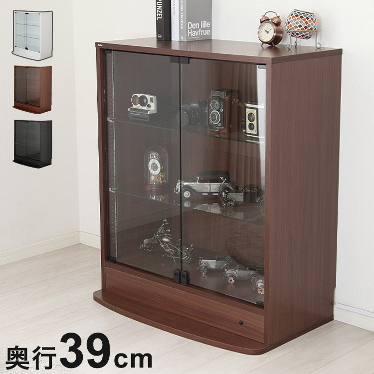 コレクションラック ユニール コレクションケース ディスプレイ ガラスケースユニール 幅83cm奥行39cm 本体 ロータイプ SCR-8339L(代引不可)