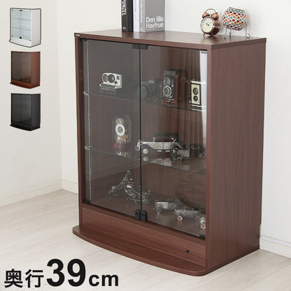 コレクションラック ユニール コレクションケース ディスプレイ ガラスケースユニール 幅83cm奥行39cm 本体 ロータイプ SCR-8339L(代引不可)