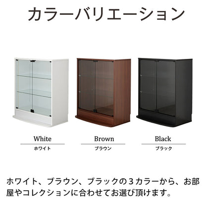 コレクションラック ユニール コレクションケース ディスプレイ ガラスケースユニール 幅83cm奥行39cm 本体 ロータイプ SCR-8339L(代引不可)