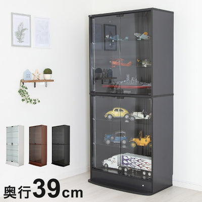 コレクションラック ユニール 高さ180cm 幅83cm 奥行39cm コレクションケース ディスプレイ ガラスケースユニール 幅83cm 奥行39cm 本体 ハイタイプ SCR-8339LH(代引不可)