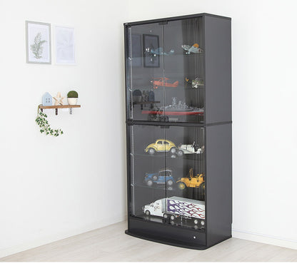 コレクションラック ユニール 高さ180cm 幅83cm 奥行39cm コレクションケース ディスプレイ ガラスケースユニール 幅83cm 奥行39cm 本体 ハイタイプ SCR-8339LH(代引不可)