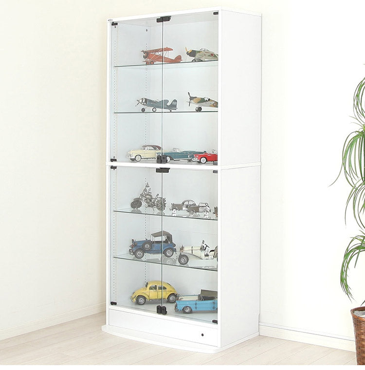 コレクションラック ユニール 高さ180cm 幅83cm 奥行39cm コレクションケース ディスプレイ ガラスケースユニール 幅83cm 奥行39cm 本体 ハイタイプ SCR-8339LH(代引不可)