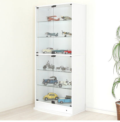 コレクションラック ユニール 高さ180cm 幅83cm 奥行39cm コレクションケース ディスプレイ ガラスケースユニール 幅83cm 奥行39cm 本体 ハイタイプ SCR-8339LH(代引不可)