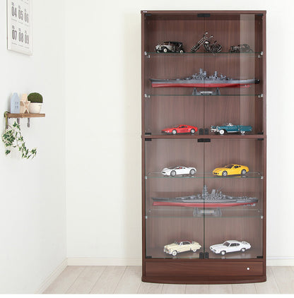 コレクションラック ユニール 高さ180cm 幅83cm 奥行39cm コレクションケース ディスプレイ ガラスケースユニール 幅83cm 奥行39cm 本体 ハイタイプ SCR-8339LH(代引不可)