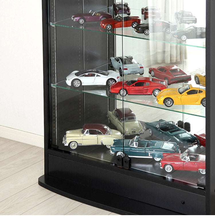 コレクションラック ユニール 高さ180cm 幅83cm 奥行39cm コレクションケース ディスプレイ ガラスケースユニール 幅83cm 奥行39cm 本体 ハイタイプ SCR-8339LH(代引不可)