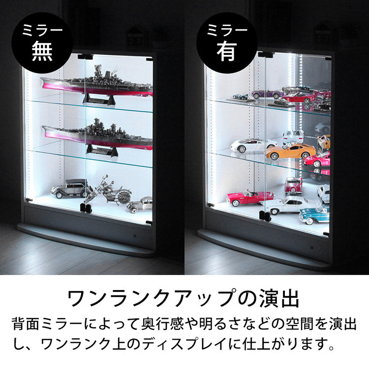 コレクションラック ユニール 背面ミラーユニール専用オプション 幅83cm 背面ミラー 2枚組 SCR-83MR2(代引不可)