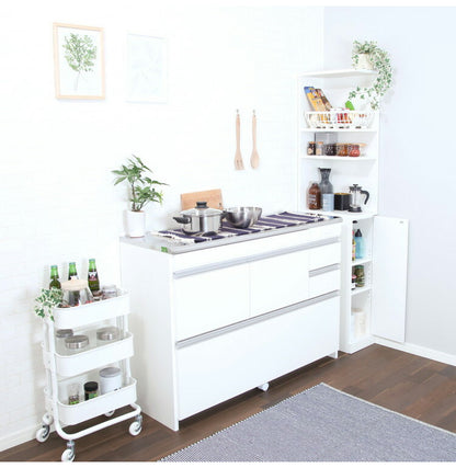 国産 すき間収納 幅20cm 日本製 洗面所 スリム 省スペース キッチンラック スリム 収納ストッカー キッチン収納 隙間収納ラック サニタリーラック(代引不可)