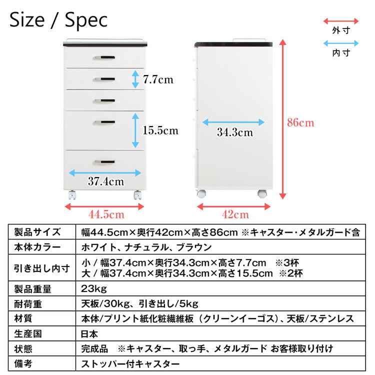 完成品 日本製 メディカル ワゴン 幅45cm すきま収納 作業台 隙間ワゴン 隙間 ラック キャビネット 国産 収納 組み立て不要 おしゃれ(代引不可)