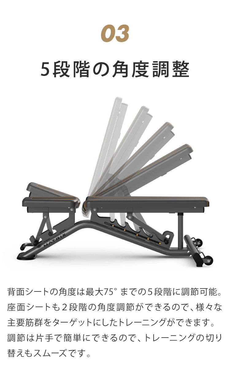 ジョンソンヘルステック マルチアジャスタブルベンチ MABR1 正規販売店 マトリックス MATRIX 家庭用 トレーニングベンチ インクラインベンチ フラットベンチ ダンベル トレーニング ベンチ(代引不可)