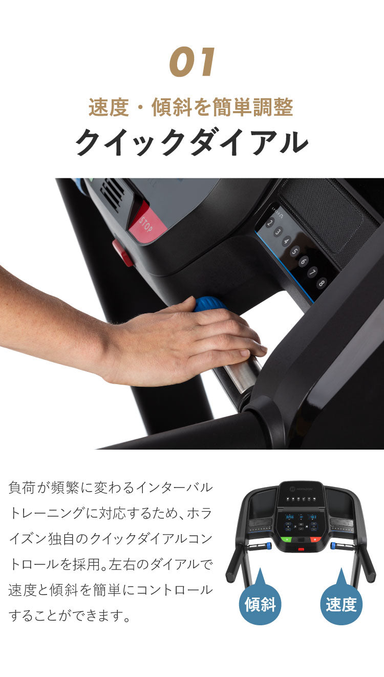 ジョンソンヘルステック トレッドミル T101 正規販売店 ホライズン HORIZON 家庭用 ZONE・ZWIFT対応 ルームランナー 電動 折りたたみ キャスター ランニングマシン ダイエット器具(代引不可)