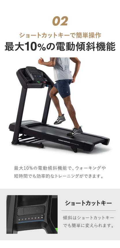 ジョンソンヘルステック トレッドミル T101 正規販売店 ホライズン HORIZON 家庭用 ZONE・ZWIFT対応 ルームランナー 電動 折りたたみ キャスター ランニングマシン ダイエット器具(代引不可)