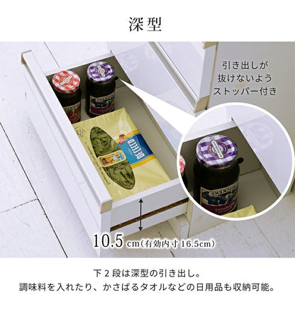 カウンター下収納 4段チェスト 幅40 鏡面仕上げ 白 ホワイト 引き出し 引出し 棚 ラック 収納 スリム コンパクト リビング収納 カウンター下 収納 北欧 おしゃれ(代引不可)