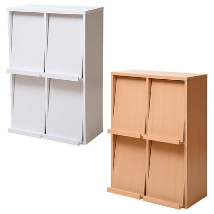 棚 ラック ディスプレイラック 6BOXシリーズ フラップ4枚扉（fr-047）(代引き不可)