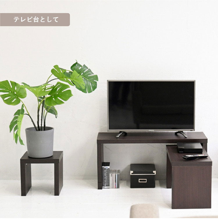 コの字 ネストテーブル 3点セット 耐荷重35kg 白 ホワイト 木製 ローテーブル コの字型 ラック センターテーブル コの字ユニット ディスプレイラック シンプル おしゃれ(代引不可)