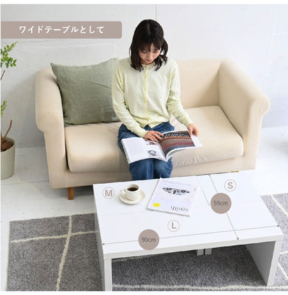 コの字 ネストテーブル 3点セット 耐荷重35kg 白 ホワイト 木製 ローテーブル コの字型 ラック センターテーブル コの字ユニット ディスプレイラック シンプル おしゃれ(代引不可)