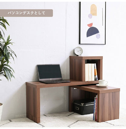 コの字 ネストテーブル 3点セット 耐荷重35kg 白 ホワイト 木製 ローテーブル コの字型 ラック センターテーブル コの字ユニット ディスプレイラック シンプル おしゃれ(代引不可)