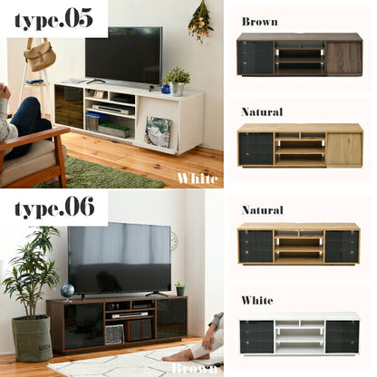 ワイド テレビボード 大型テレビ台 55インチ 幅150 高さ50 奥行40 ローボード テレビラック 組み合わせ ガラス扉 引き出し 収納(代引不可)