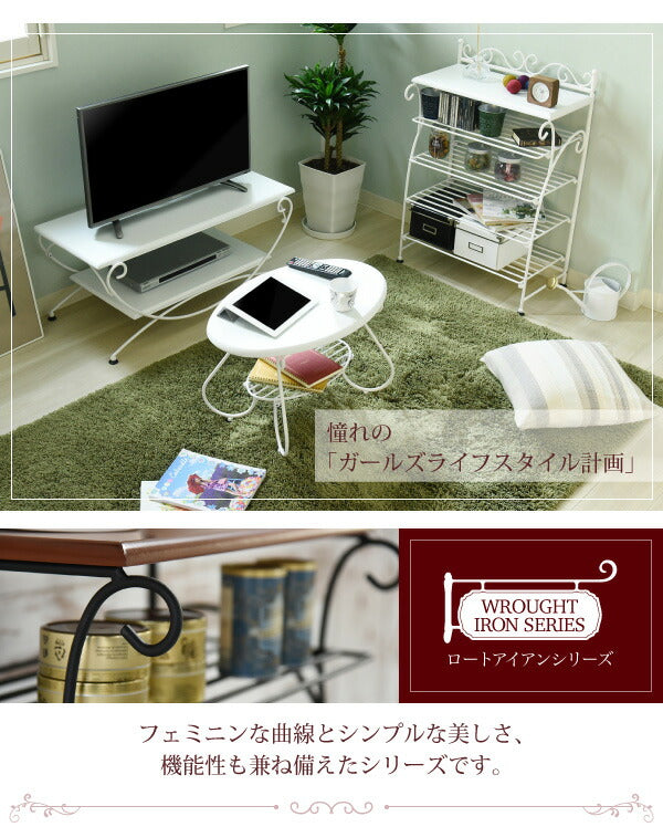 ヨーロッパ風 ロートアイアン 家具 靴箱 兼 飾り棚 幅61.5 シューズボックス 下駄箱 シューズラック 靴 収納 ブラック(代引不可)