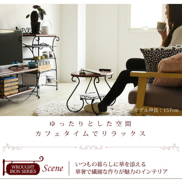 ヨーロッパ風 ロートアイアン 家具 靴箱 兼 飾り棚 幅61.5 シューズボックス 下駄箱 シューズラック 靴 収納 ブラック(代引不可)