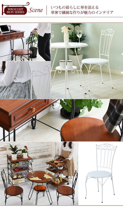 ヨーロッパ風 ロートアイアン 家具 チェア カフェチェアー ブラック(代引不可)