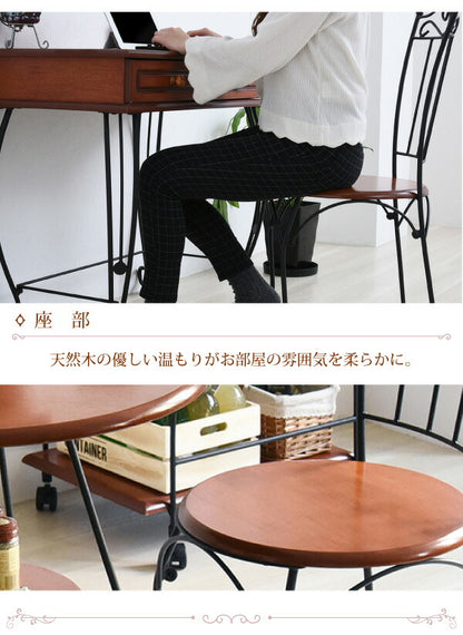 ヨーロッパ風 ロートアイアン 家具 チェア カフェチェアー ブラック(代引不可)