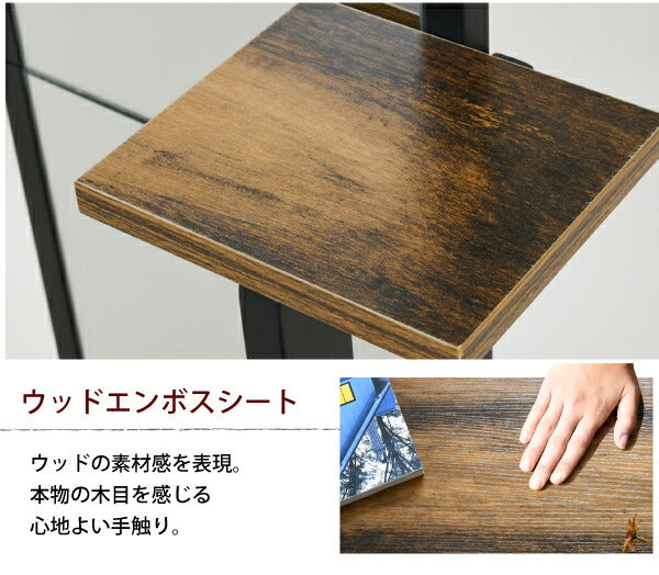 インダストリアル スタンドミラー 幅40 奥行30 高さ160 小物置き 付き 全身鏡 姿見 西海岸 アンティーク ヴィンテージ(代引不可)